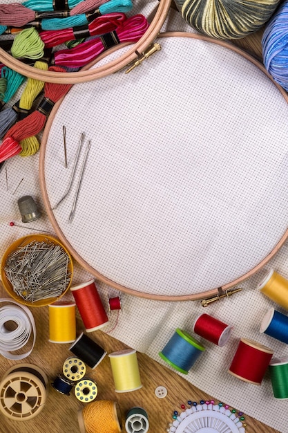 Warsztat i materiały do haftu